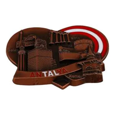 Antalya Themed Metal Mix Refrigerator Magnet - 8