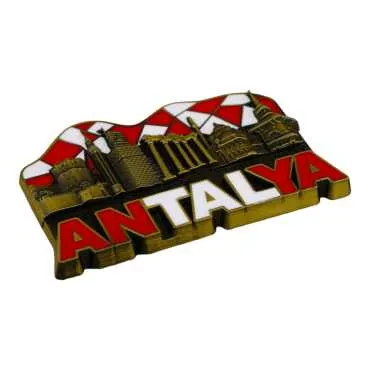 Antalya Themed Metal Mix Refrigerator Magnet - 23