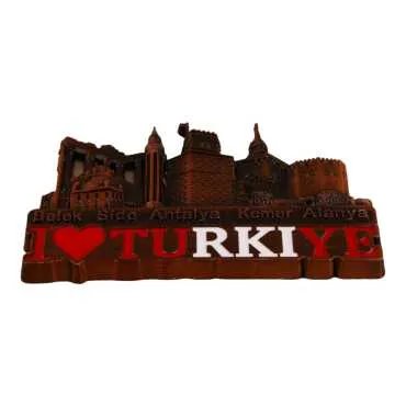 Antalya Themed Metal Mix Refrigerator Magnet - 15