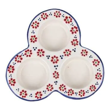 Wholesale Ceramic Triple Candle Holder Daisy Themed - 4