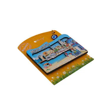 Toptan Marmaris Temalı Myros Kartonetli̇ Uv Ahşap Magnet - 15