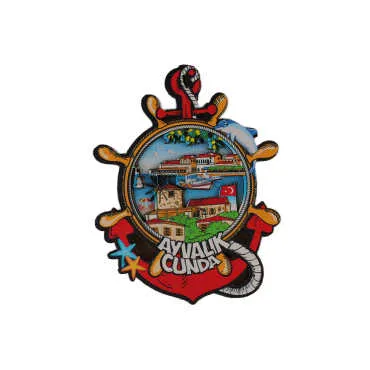 Ayvalik Themed Wooden Customised 2D Souvenir Fridge Magnet - 8