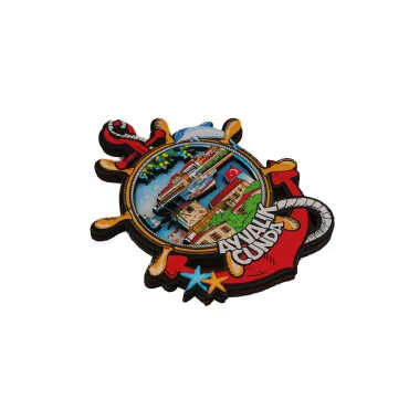 Ayvalik Themed Wooden Customised 2D Souvenir Fridge Magnet - 12