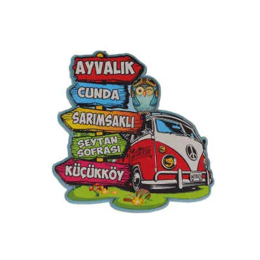 Ayvalik Themed Wooden Customised 2D Souvenir Fridge Magnet - 7