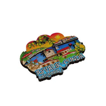 Ayvalik Themed Wooden Customised 2D Souvenir Fridge Magnet - 4