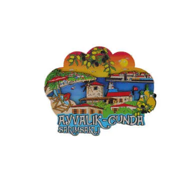 Ayvalik Themed Wooden Customised 2D Souvenir Fridge Magnet - 6