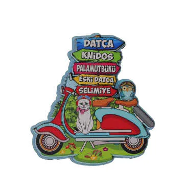 Wholesale Datça Themed 3D Picture Wooden Refrigerator Magnet - 5