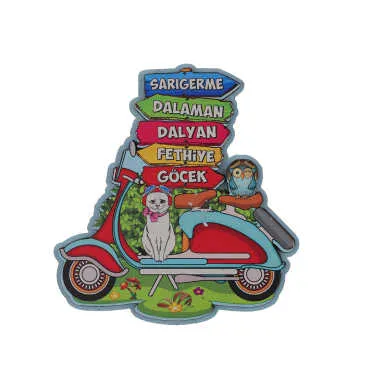Wholesale Göcek Themed 3D Picture Wooden Refrigerator Magnet - 3