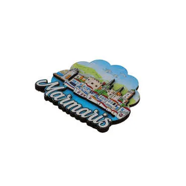 Marmaris Themed Wooden Customised 2D Souvenir Fridge Magnet - 2