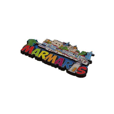 Marmaris Themed Wooden Customised 2D Souvenir Fridge Magnet - 14