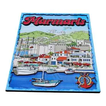 Marmaris Themed Wooden Customised Door Sign Board 200x290 Mm - 6