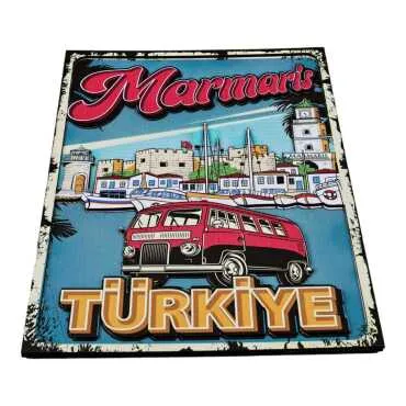 Marmaris Themed Wooden Customised Door Sign Board 200x290 Mm - 7