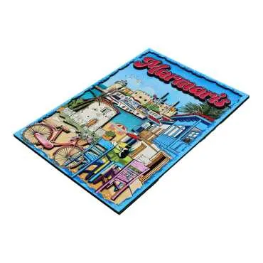 Marmaris Themed Wooden Customised Door Sign Board 200x290 Mm - 8