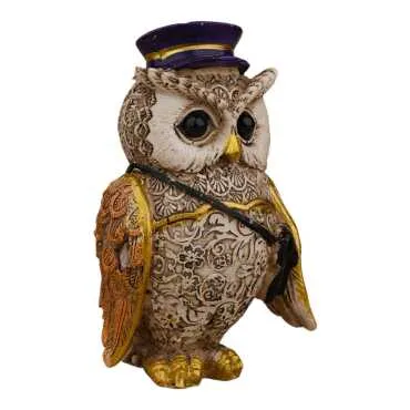 Wholesale Polyester Owl 8 cm Set of 4 - 23
