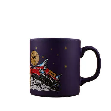 Astronaut Themed Ceramic Custom Printed Mug - (Lacivert A) - 9