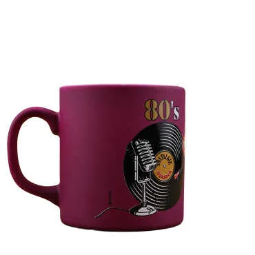 Wholesale Cassette Vinyl Themed Colorful Ceramic Mug - (Mor A)