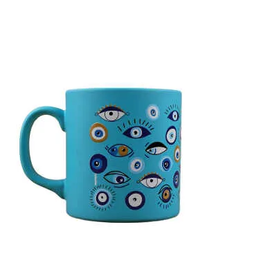 Evil Eye Themed Ceramic Custom Printed Mug