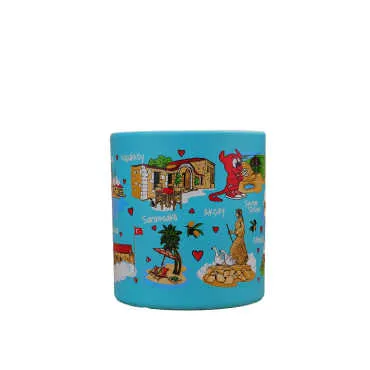 Ayvalik Region Themed Customised Serigraphy Printed Ceramic Mug 82x90 mm - 23
