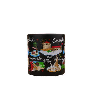Ayvalik Region Themed Customised Serigraphy Printed Ceramic Mug 82x90 mm - 10