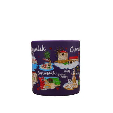 Ayvalik Region Themed Customised Serigraphy Printed Ceramic Mug 82x90 mm - 8