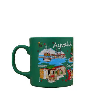 Ayvalik Region Themed Customised Serigraphy Printed Ceramic Mug 82x90 mm - 5