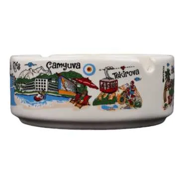Wholesale Kemer Themed Large Traditional Ashtray 100x40 mm - 12