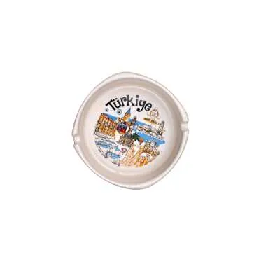 Wholesale Türkiye Themed Regional Large Ashtray 100x40 mm - 5