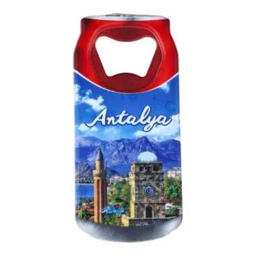 Antalya Themed Customised UV Printed Coca Cola Bottle Shape Plastic Base Bottle Opener 43x80 mm - 2