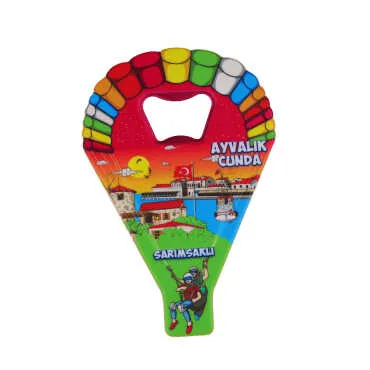 Wholesale Ayvalık Region Themed Myros UV Parachute Bottle Opener - 5