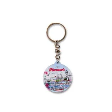 Wholesale Marmaris Themed Myros UV Square Keychain 42.3 mm - 10