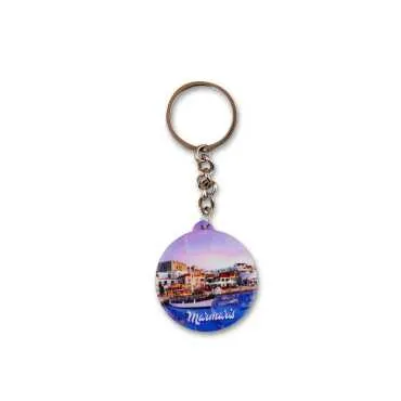 Wholesale Marmaris Themed Myros UV Square Keychain 42.3 mm - 6