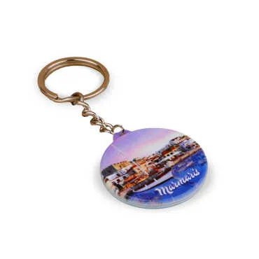 Wholesale Marmaris Themed Myros UV Square Keychain 42.3 mm - 12