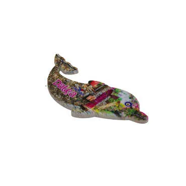 Wholesale Datça Themed Myros UV Dolphin Shaped Refrigerator Magnet 110*50 mm - 14