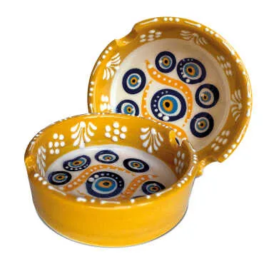 Nazar Large Paşabahçe Exclusive Embossed Ashtray - 3