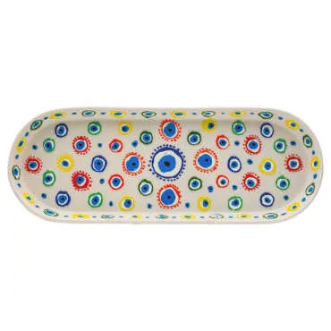 Nazar Temalı Kabartma Nazar Salata Tabağı 118X320X30 Mm - 2