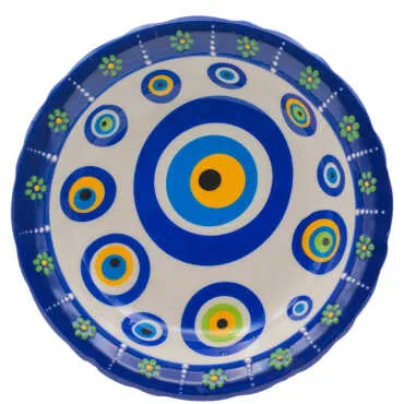 Özel Kabartma Nazar 17 Cm Yemek Tabağı 170X38 Mm