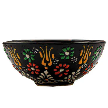 13 Cm Handmade Embossed Soup Bowl