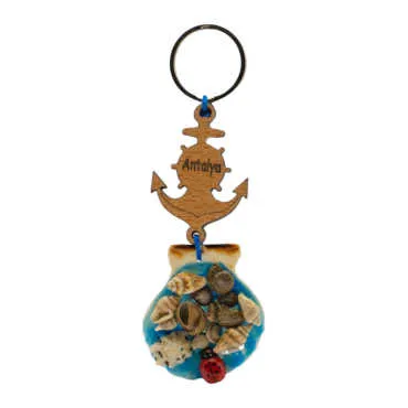 Antalya Themed Seashell Keychain - 2