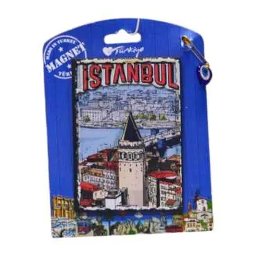Toptan İstanbul Temalı Uv Baskılı Kartonetli Ahşap Magnet - 3