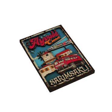 Ayvalik Themed Wooden Customised 2D Souvenir Fridge Magnet - 3