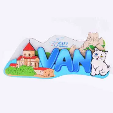 Van Themed Wooden Customised 2D Souvenir Fridge Magnet - 2