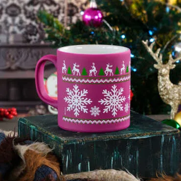 Christmas Themed Ceramic Colorful Mug - 2