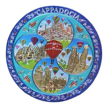 Cappadocia Themed Metallic Refrigerator Magnet 70mm