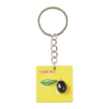 Edremit Themed UV Printed Square Keychain 40x108 mm - 4