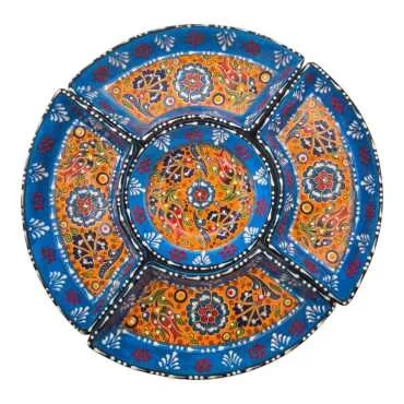 Exclusive Embossed Six-Piece Ceramic Serving Set