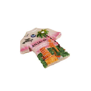 Wholesale Antalya Themed Stone and Mother of Pearl Polyester Refrigerator Magnet - 57