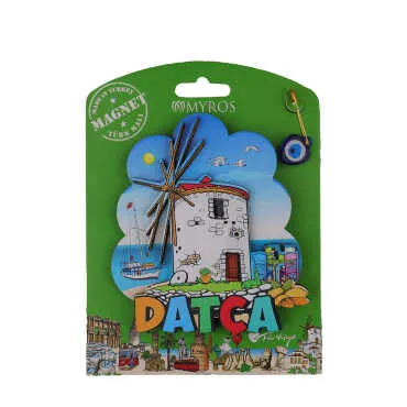 Toptan Datça Temalı Myros Kartonetli̇ Uv Ahşap Magnet - 10
