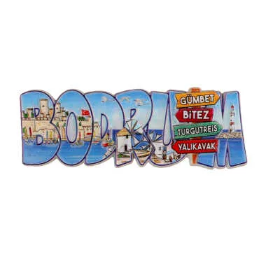 Bodrum Themed Polyester Printed Fridge Magnet - 6