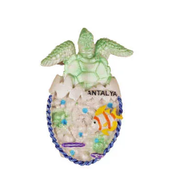 Wholesale Antalya Themed Stone and Mother of Pearl Polyester Refrigerator Magnet - 33