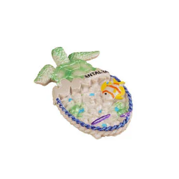 Wholesale Antalya Themed Stone and Mother of Pearl Polyester Refrigerator Magnet - 47